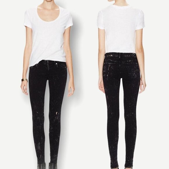 Anthropologie Citizens of Humanity Avedon Black Paint Spatter Jeans Size 26 Jean - Picture 1 of 14